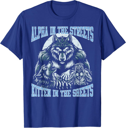 Alpha Series Kitten Sheets Wolf Funny Meme Men Women T-Shirt - T-Shirt | Royal