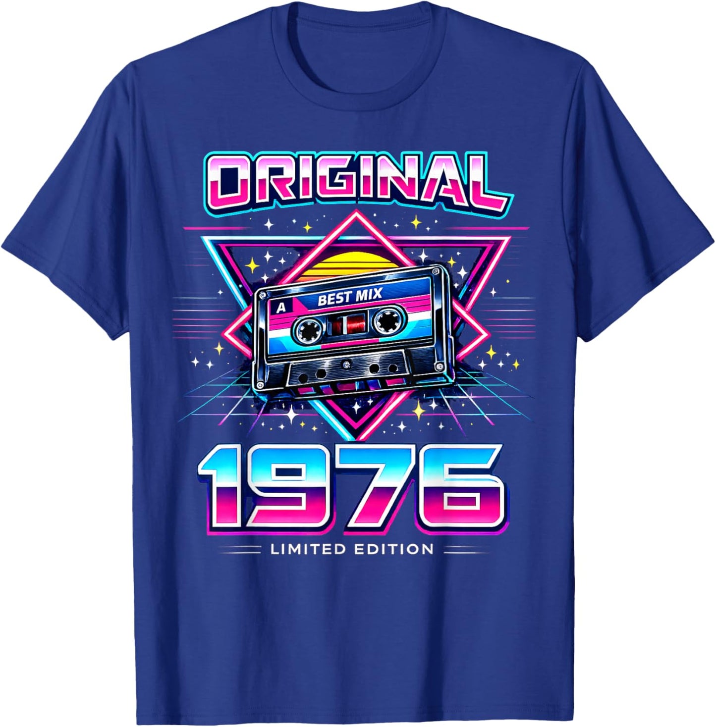 50th Birthday Man Woman 50 Years 1976 Decorative Gift Funny T-Shirt - T-Shirt | Royal