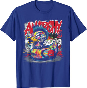 Punk Women Male Duck Rock Rock Duck Anarchy T-Shirt - T-Shirt | Royal