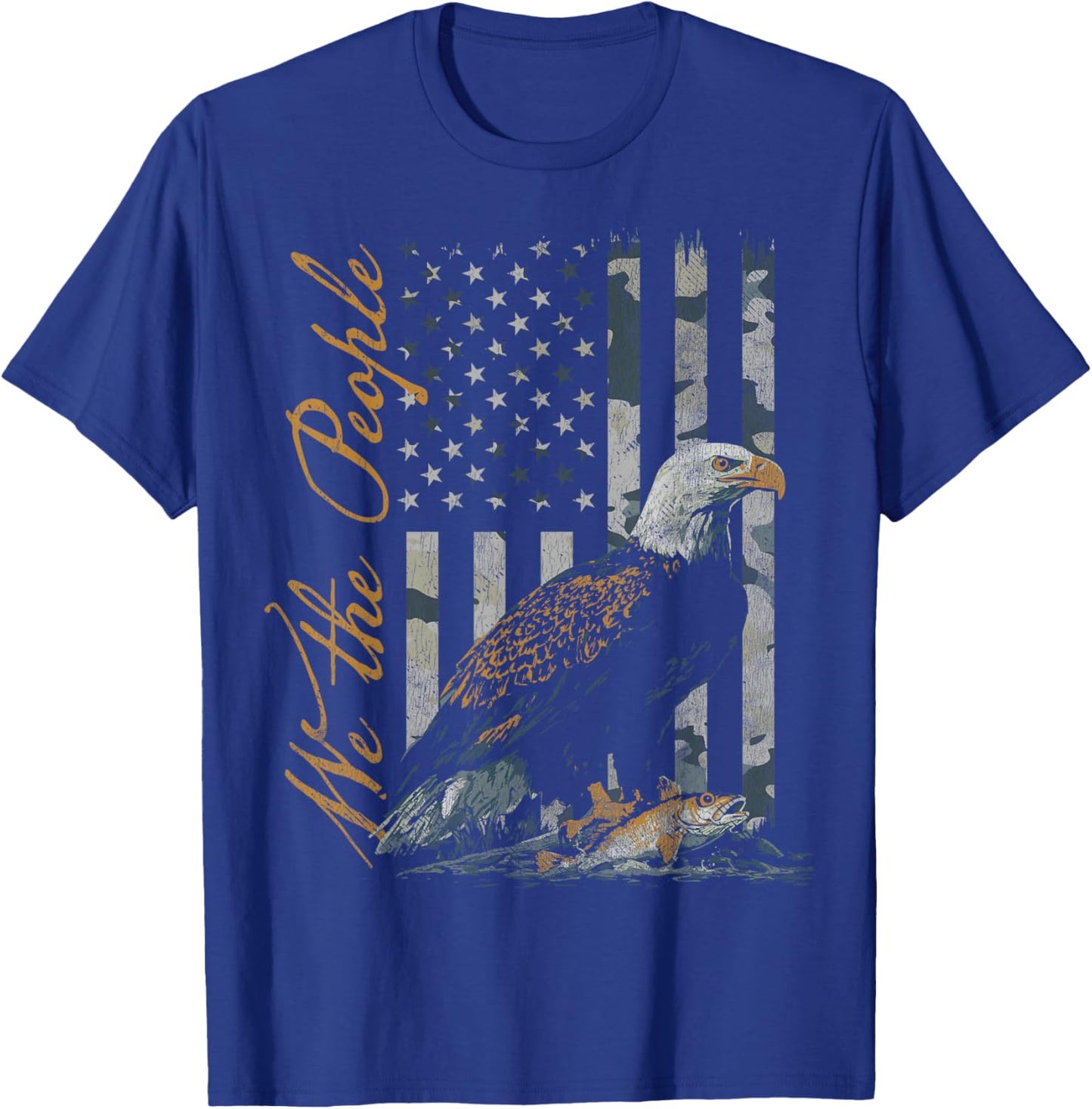 We The People American Flag Patriotic Bald Eagle T-Shirt - T-Shirt | Royal