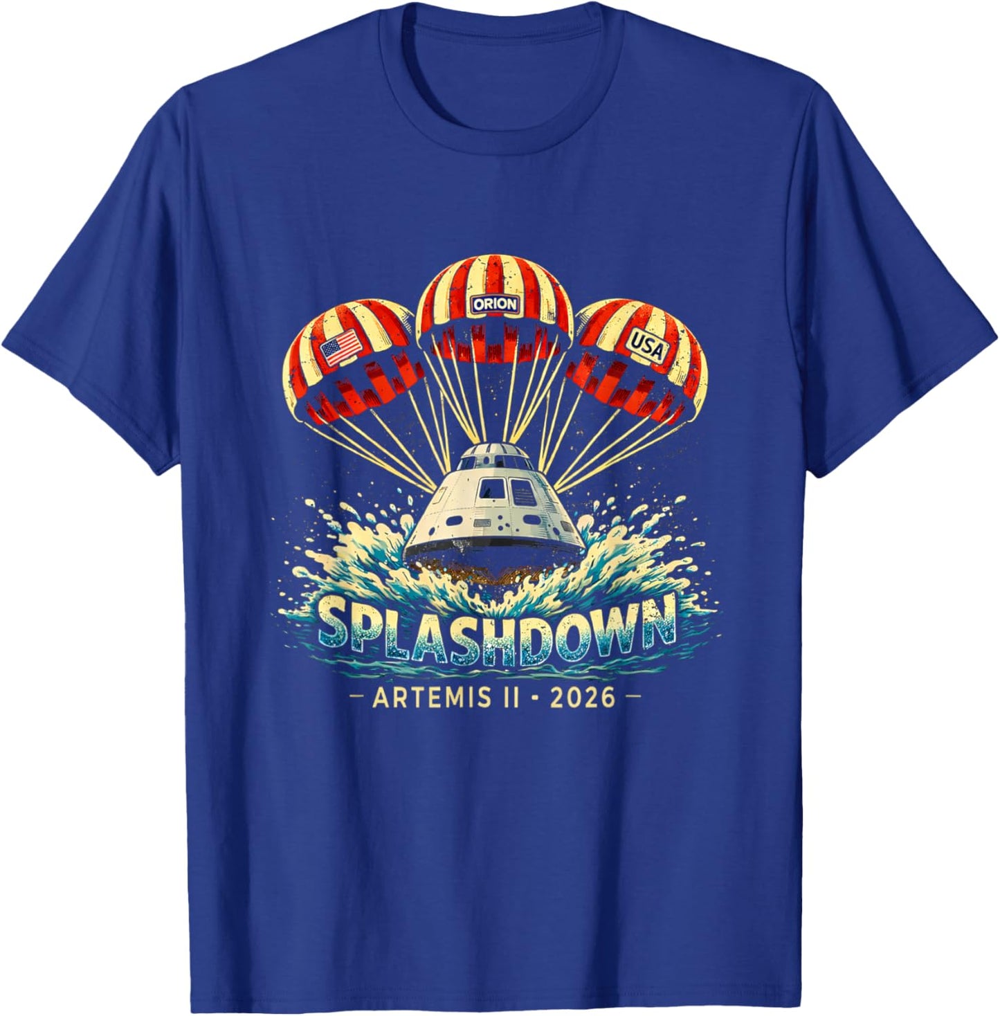 Artemis II Orion Moon Mission Splashdown T-Shirt - T-Shirt | Royal