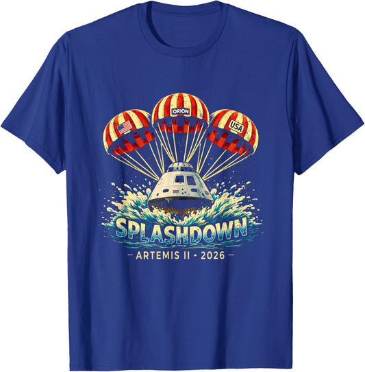 Artemis II Orion Moon Mission Splashdown T-Shirt - T-Shirt | Royal