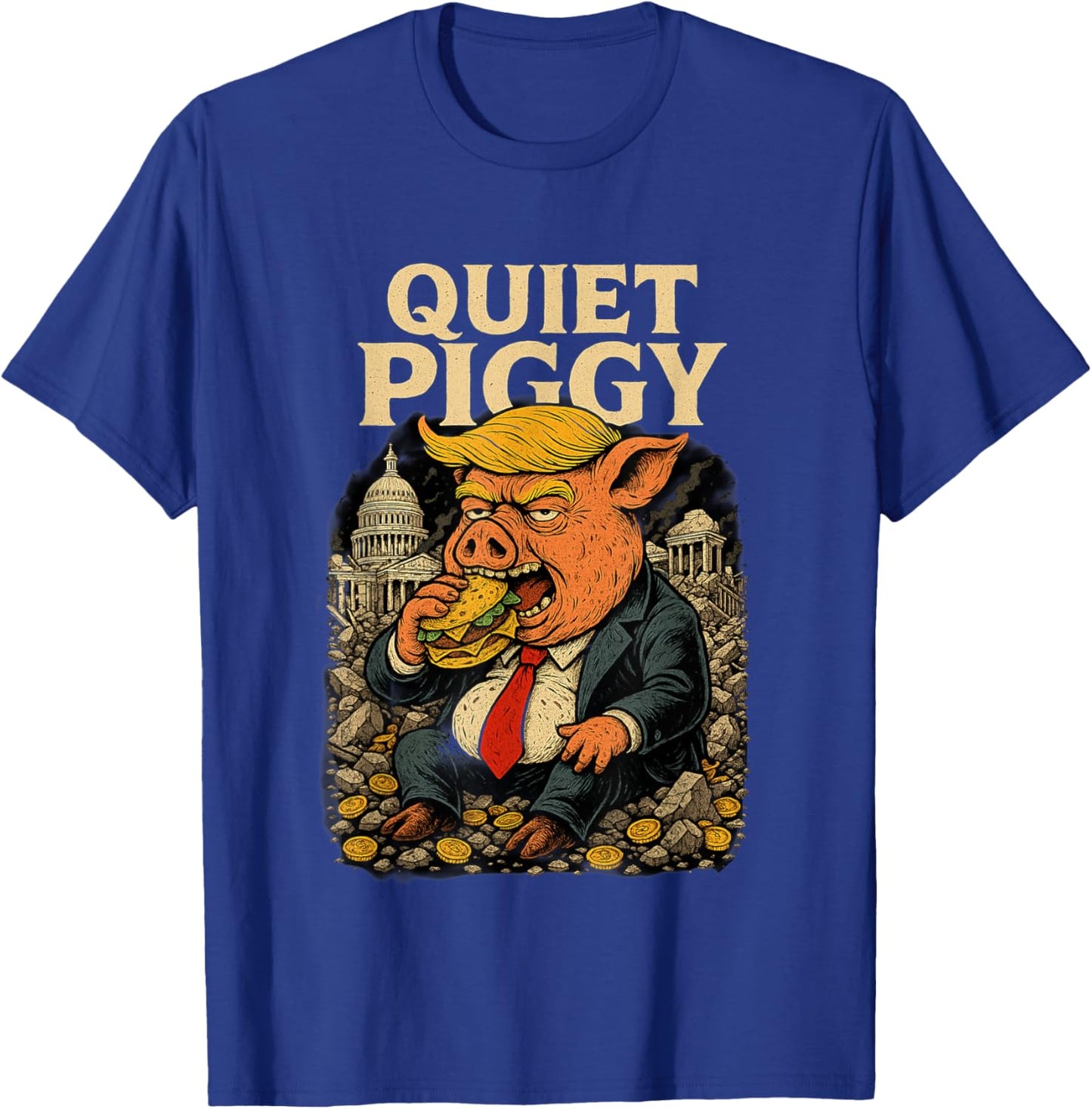 Quiet Piggy T-Shirt - T-Shirt | Royal