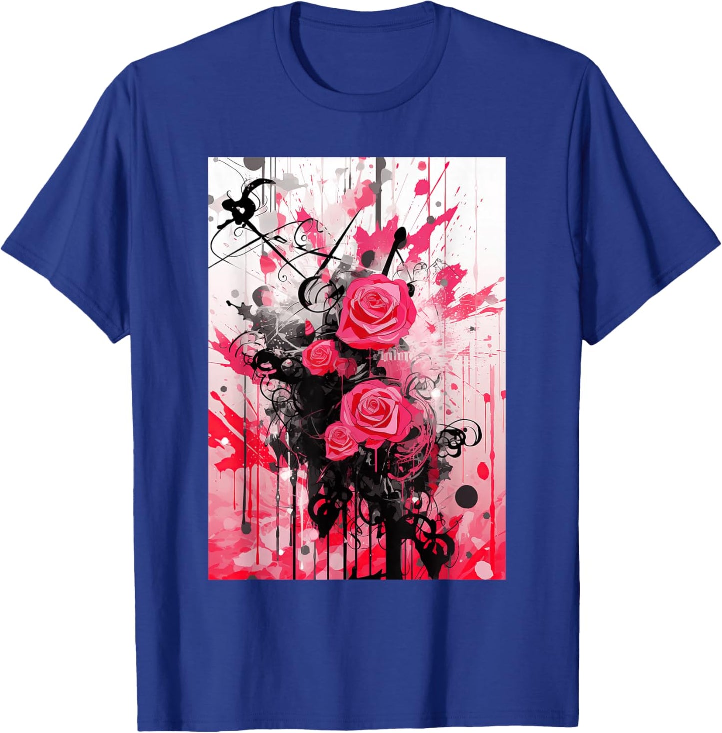 Frutiger Metro: Pink Roses Stars Hearts Paper T-Shirt - T-Shirt | Royal