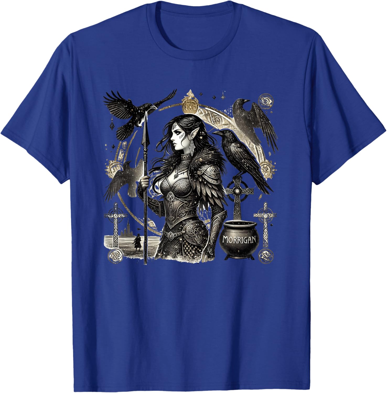 The Morrigan: Celtic Goddess of War and Fate, Raven Power T-Shirt - T-Shirt | Royal