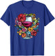 Elegant Wine Glass With Floral Blooms T-Shirt - T-Shirt | Royal