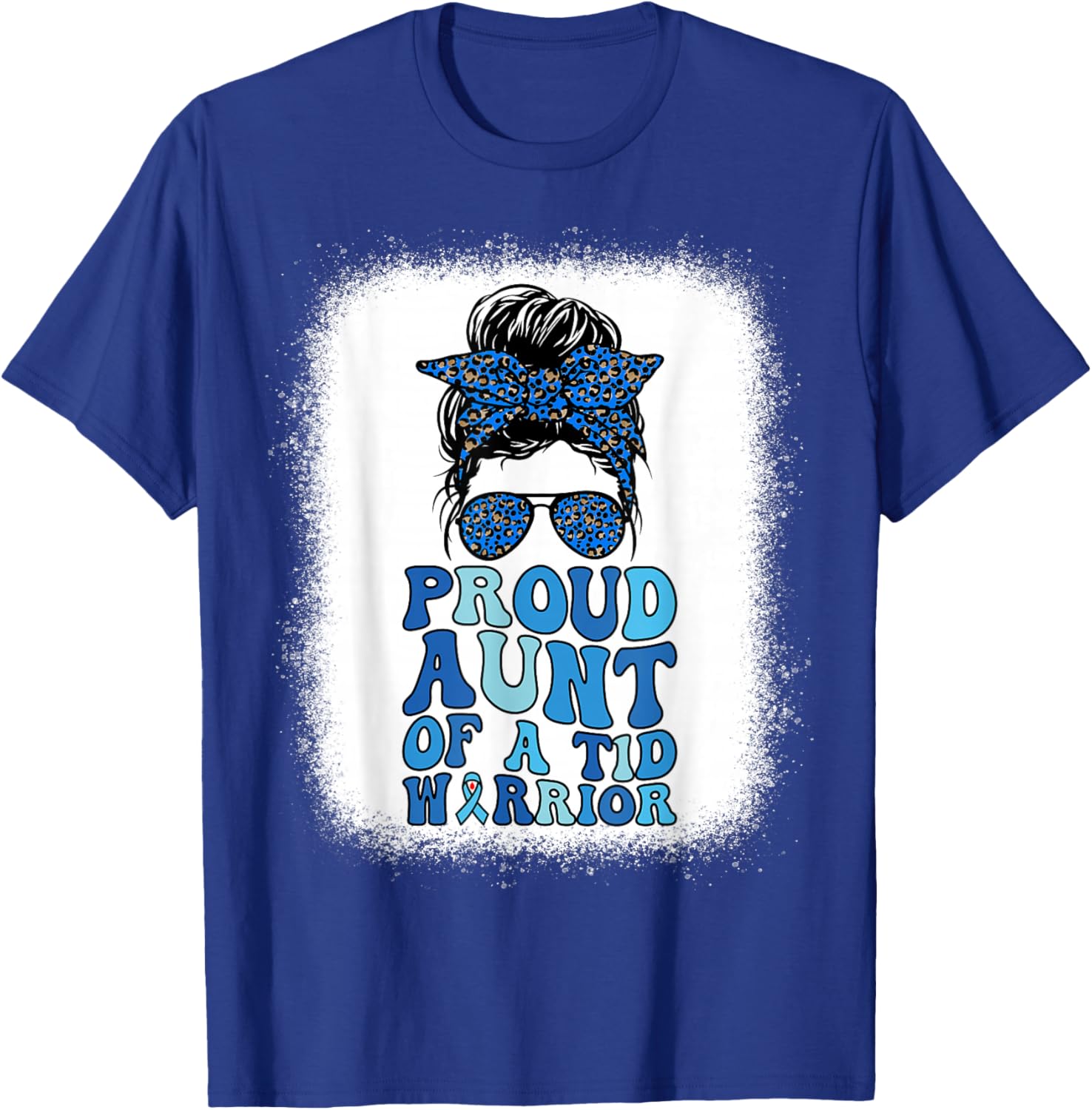 Type 1 Diabetes Awareness Proud Aunt Of A T1D Warrior T-Shirt - T-Shirt | Royal
