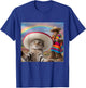 Funny Cat Selfie With Bigfoot Cinco de Mayo Men Women Kids T-Shirt - T-Shirt | Royal
