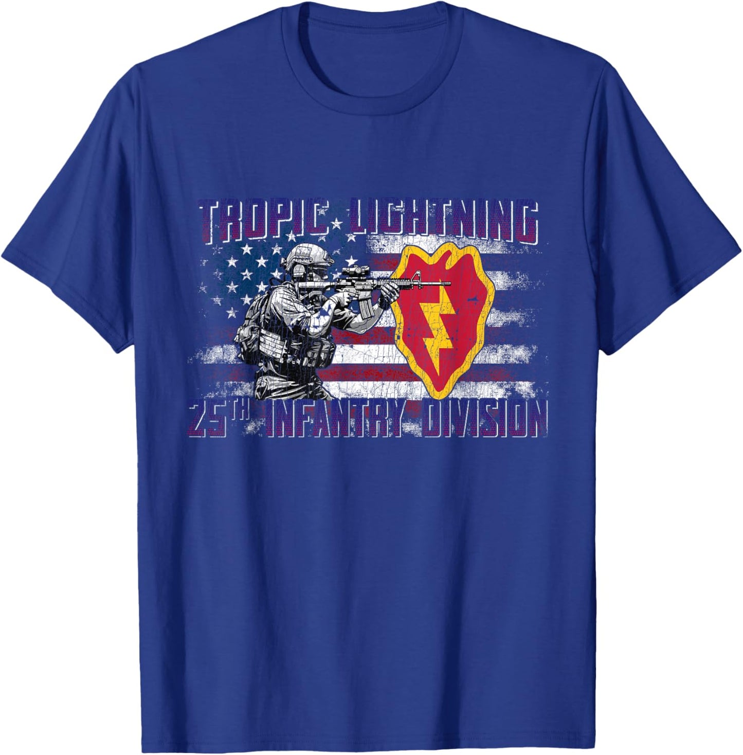 25th Infantry Division 25 ID Tropic Lightning Division T-Shirt - T-Shirt | Royal