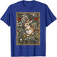 Rabbit in a William Morris Style Flower Garden T-Shirt - T-Shirt | Royal