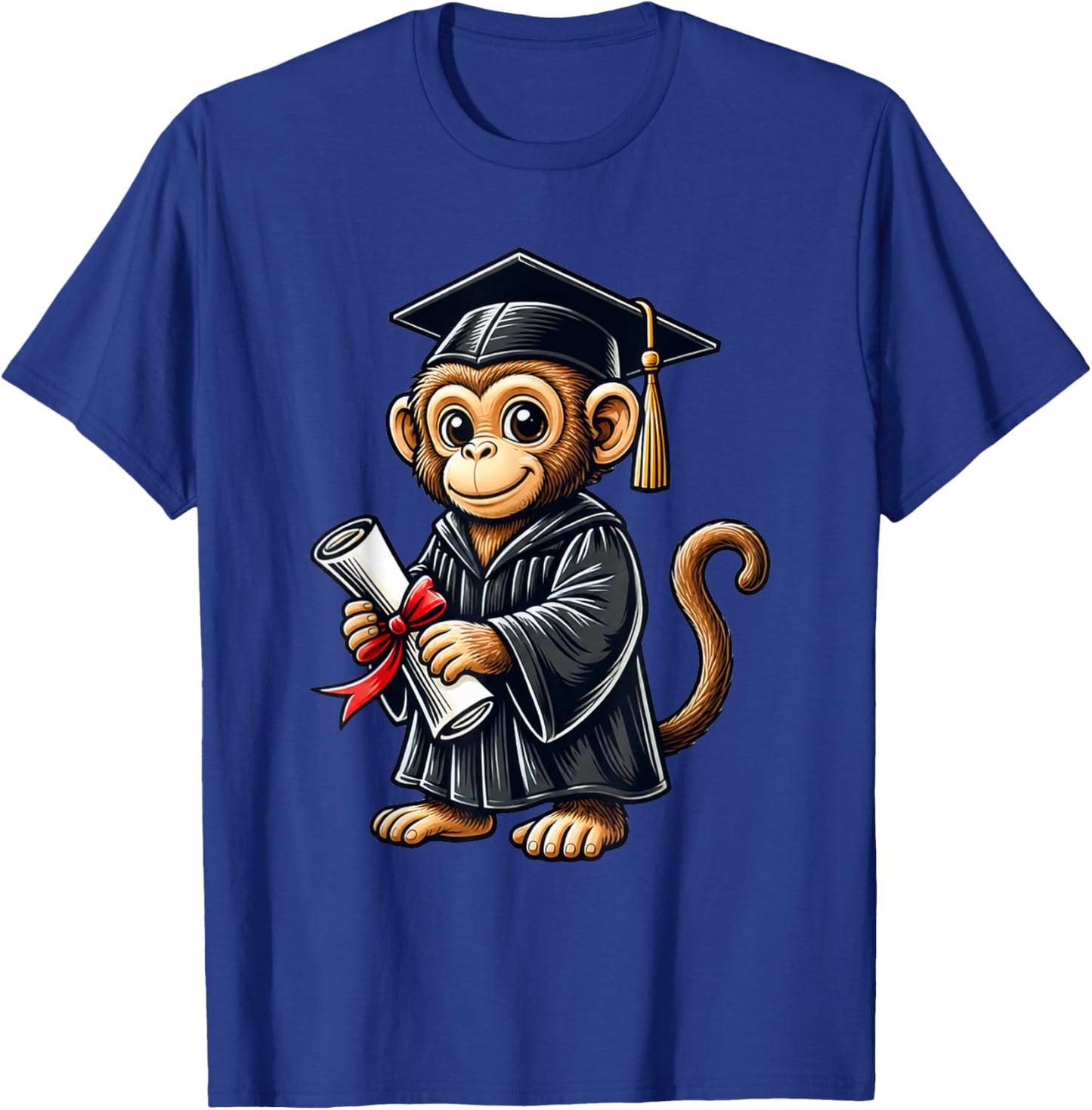 Cute Monkey Graduation T-Shirt - T-Shirt | Royal