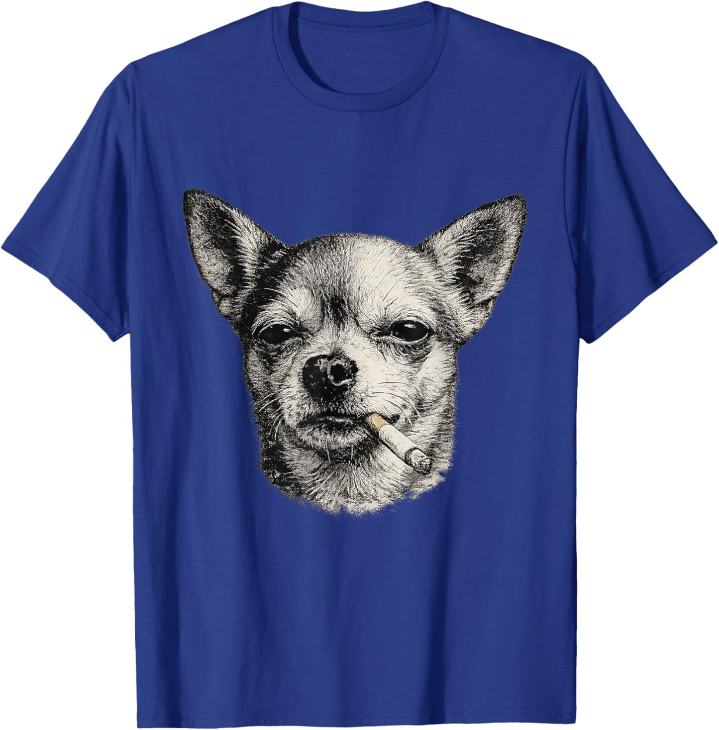 Hund raucht Zigarette Lustig Chihuahua Meme T-Shirt - T-Shirt | Royal