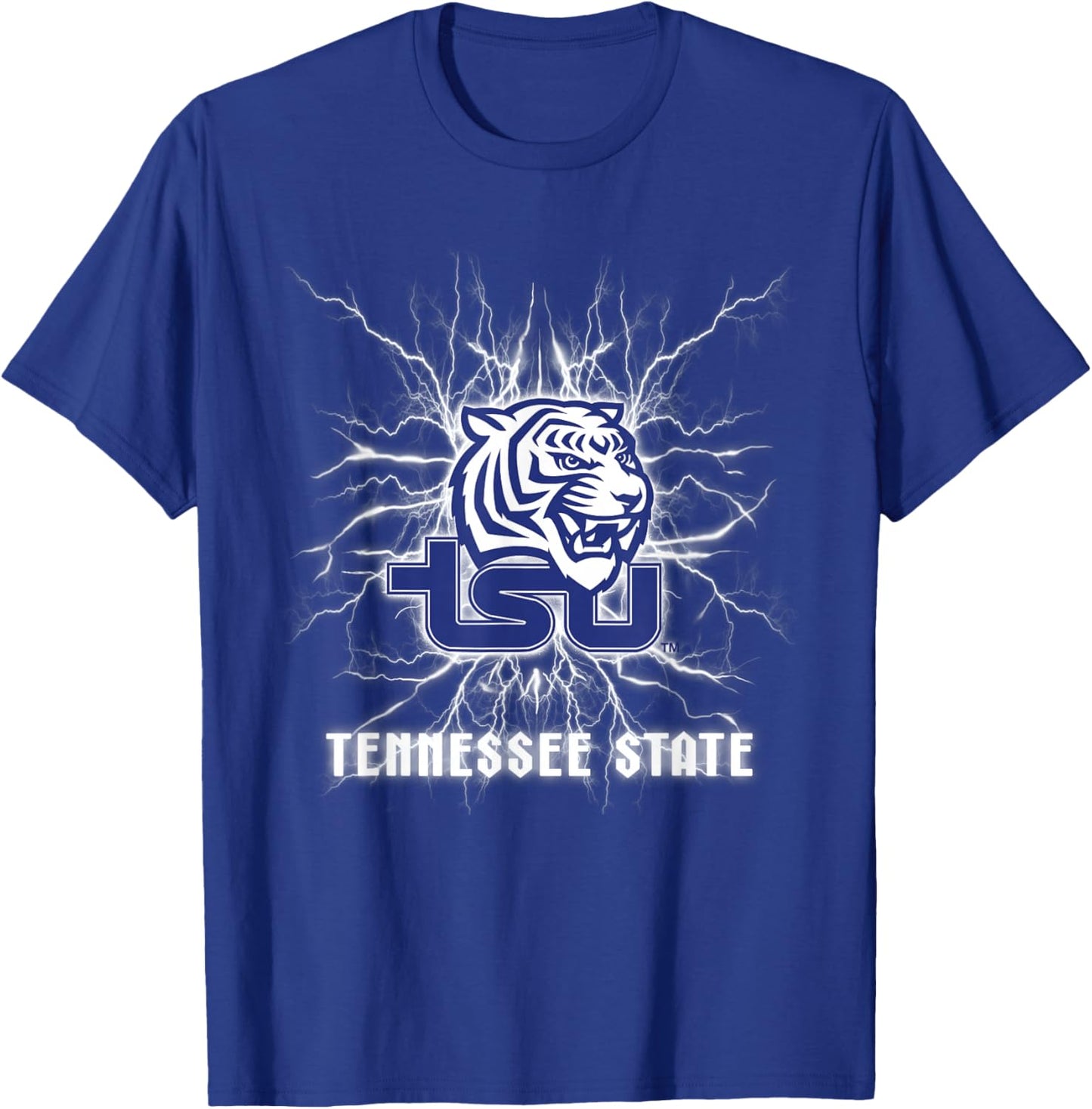 Tennessee State Tigers 90's Lightning Officially Licensed T-Shirt - T-Shirt | Royal