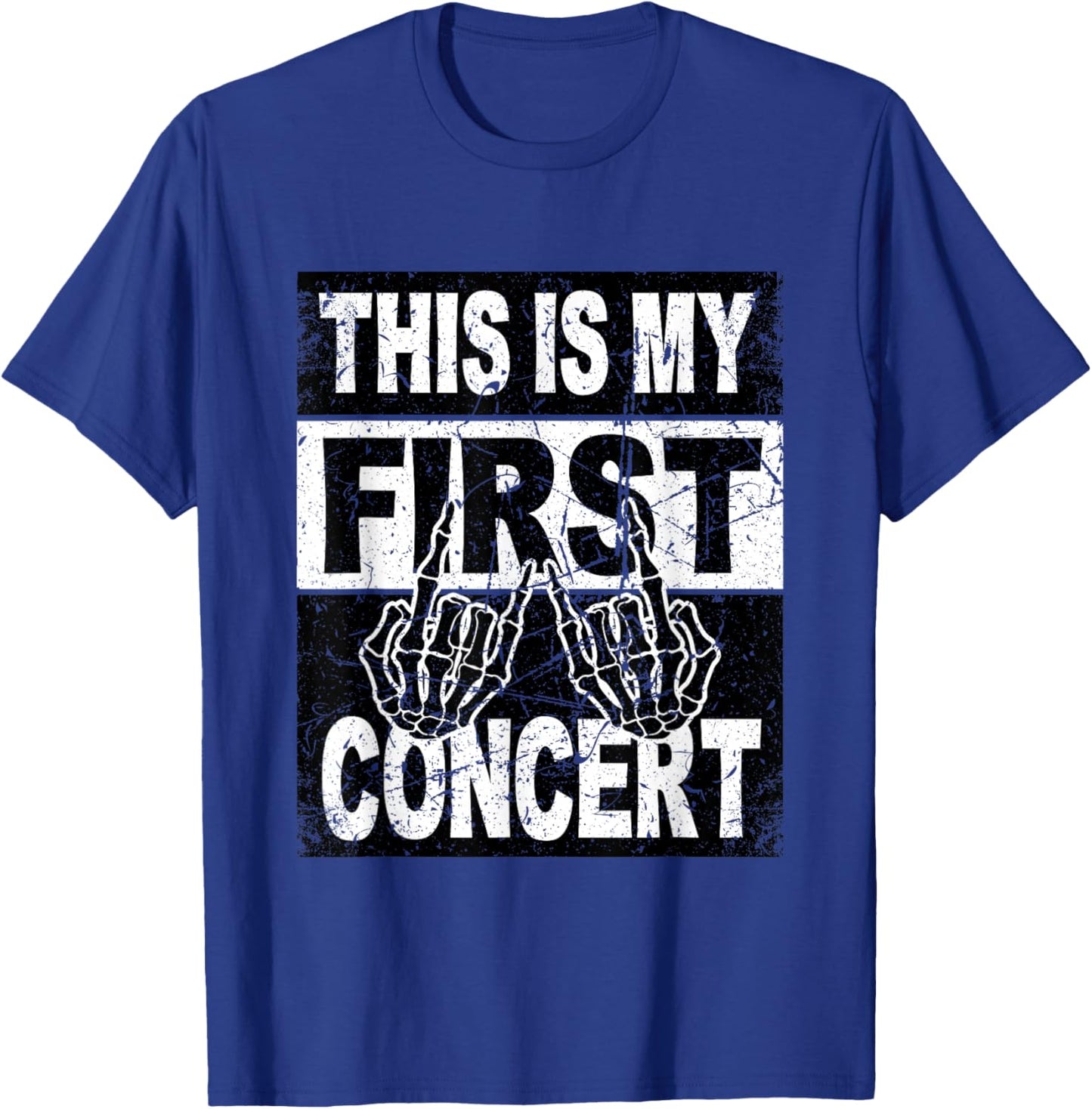 Retro This is My First Concert Shirt Kids Women T-Shirt - T-Shirt | Royal