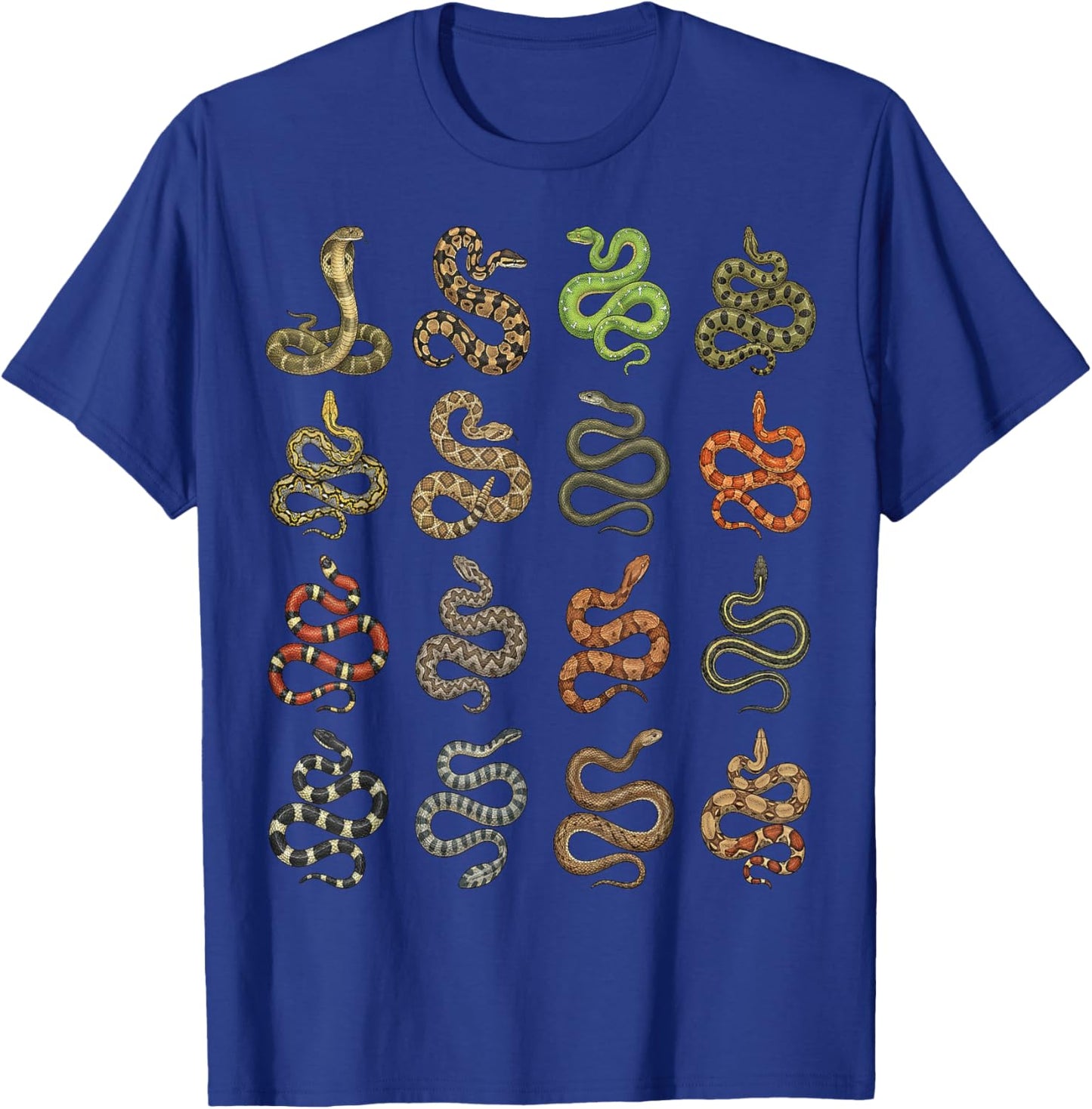 Types of Snakes Chart – Herpetology Species T-Shirt - T-Shirt | Royal