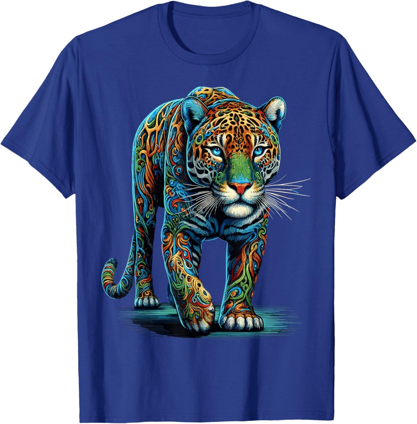 Jaguar Colorful Animal Zoo Jaguars T-Shirt - T-Shirt | Royal