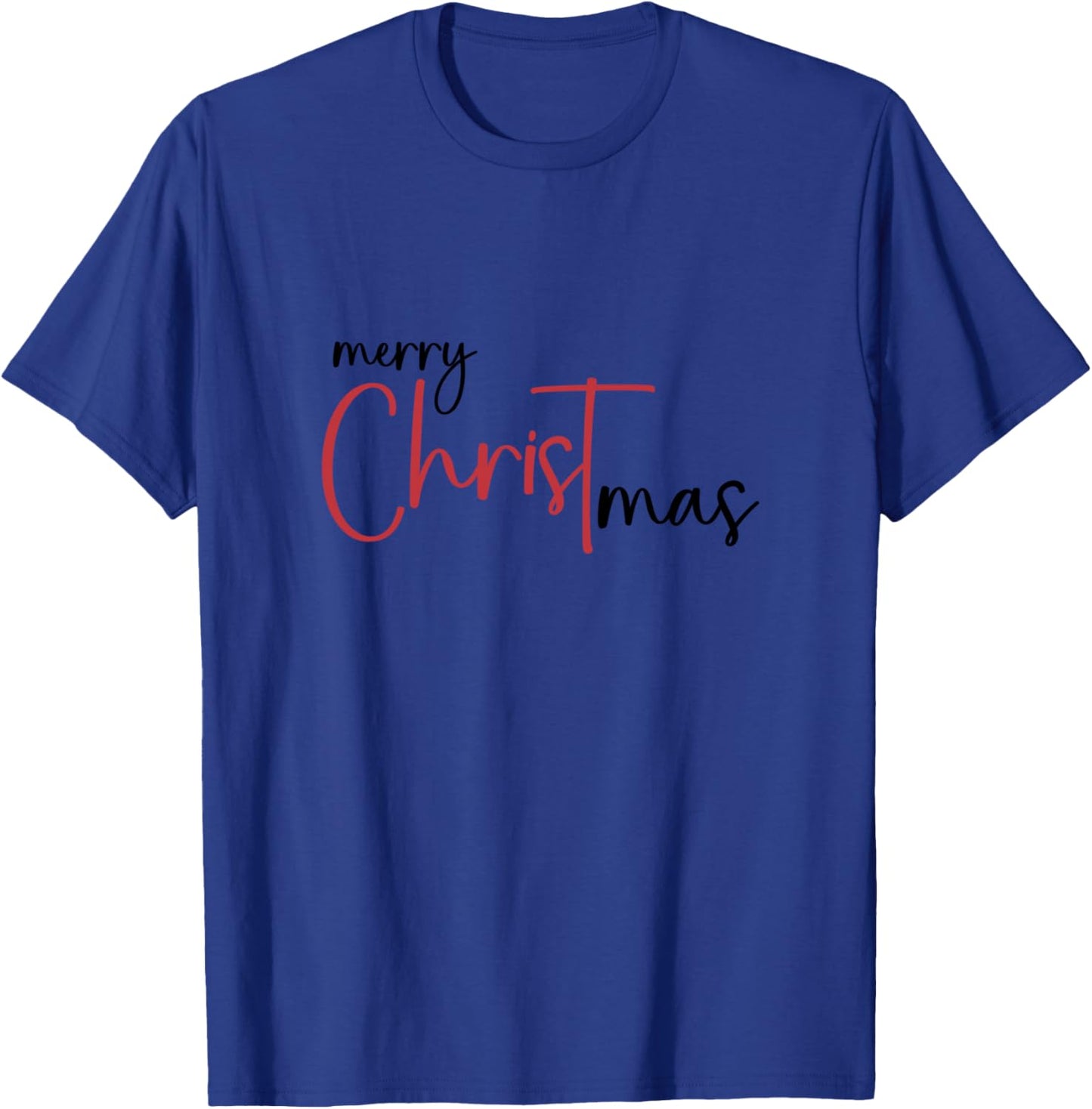 Merry Christ Mas Christmas Begins With Christ Xmas T-Shirt - T-Shirt | Royal