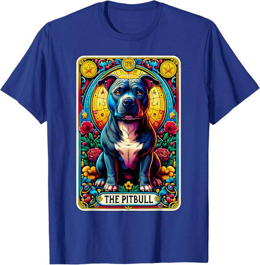The Pitbull Tarot Card Dog Lover American Pit Bull Terrier Women Kids T-Shirt - T-Shirt | Royal