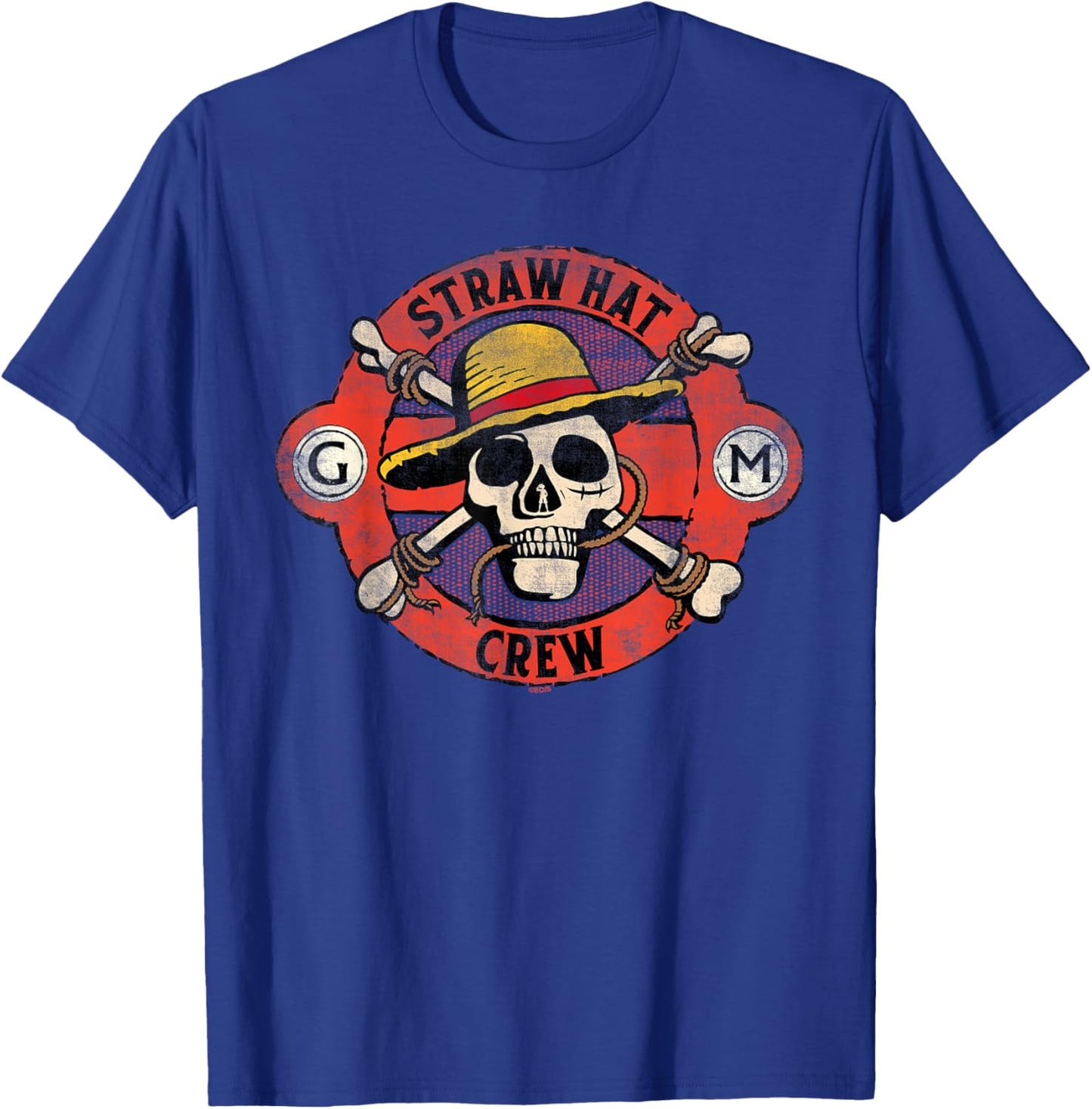 One Piece Straw Hat Crew Skull T-Shirt - T-Shirt | Royal