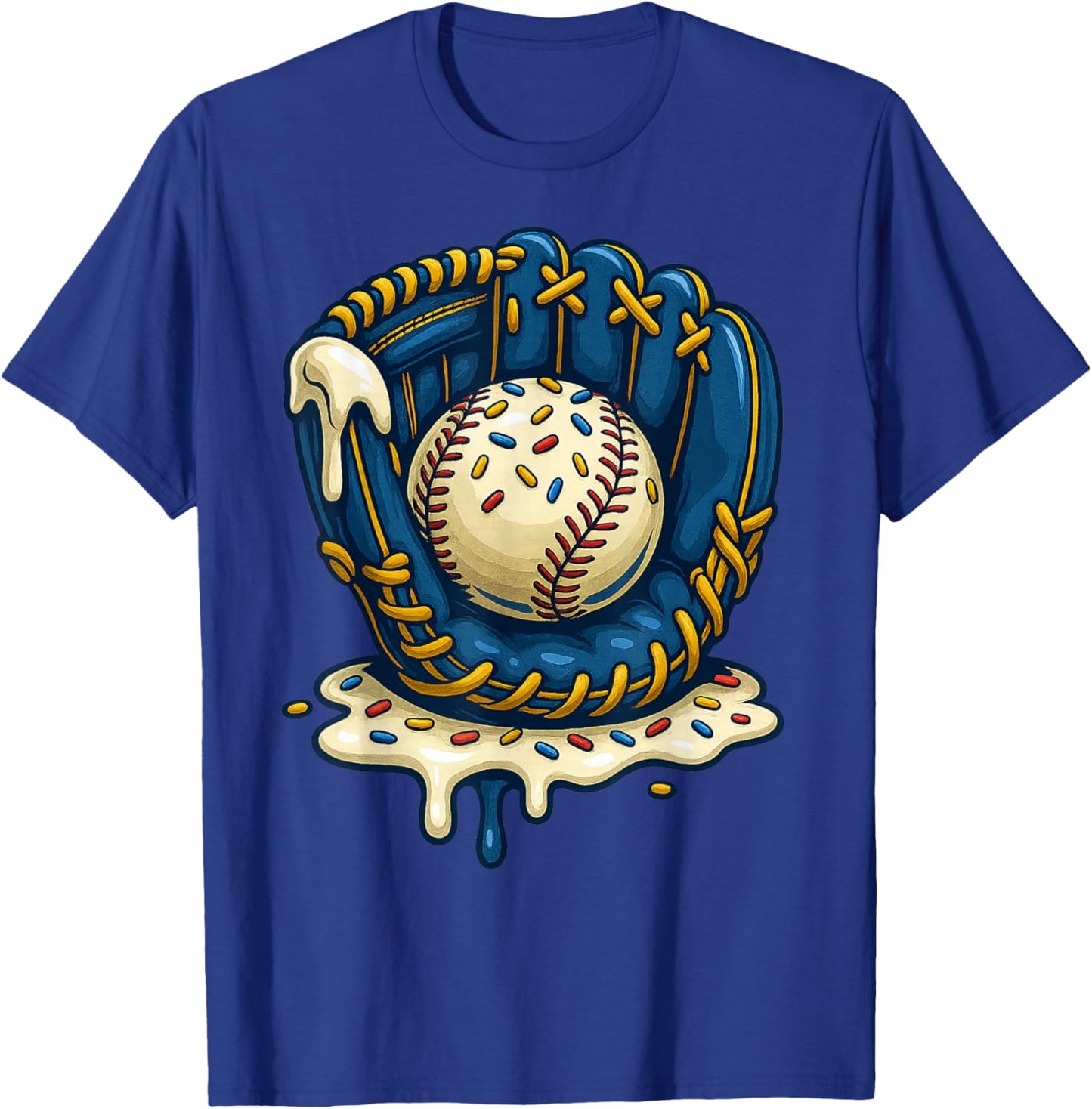 Baseball Drip Team for Boys Ice Cream Cool T-Shirt - T-Shirt | Royal