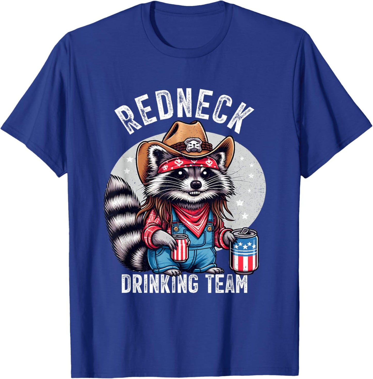 Redneck Raccoon Mullet White Trash Party Attire Hillbilly T-Shirt - T-Shirt | Royal