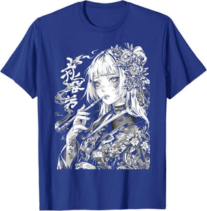 Waifu Anime Horror Girl Aesthetic T-Shirt - T-Shirt | Royal