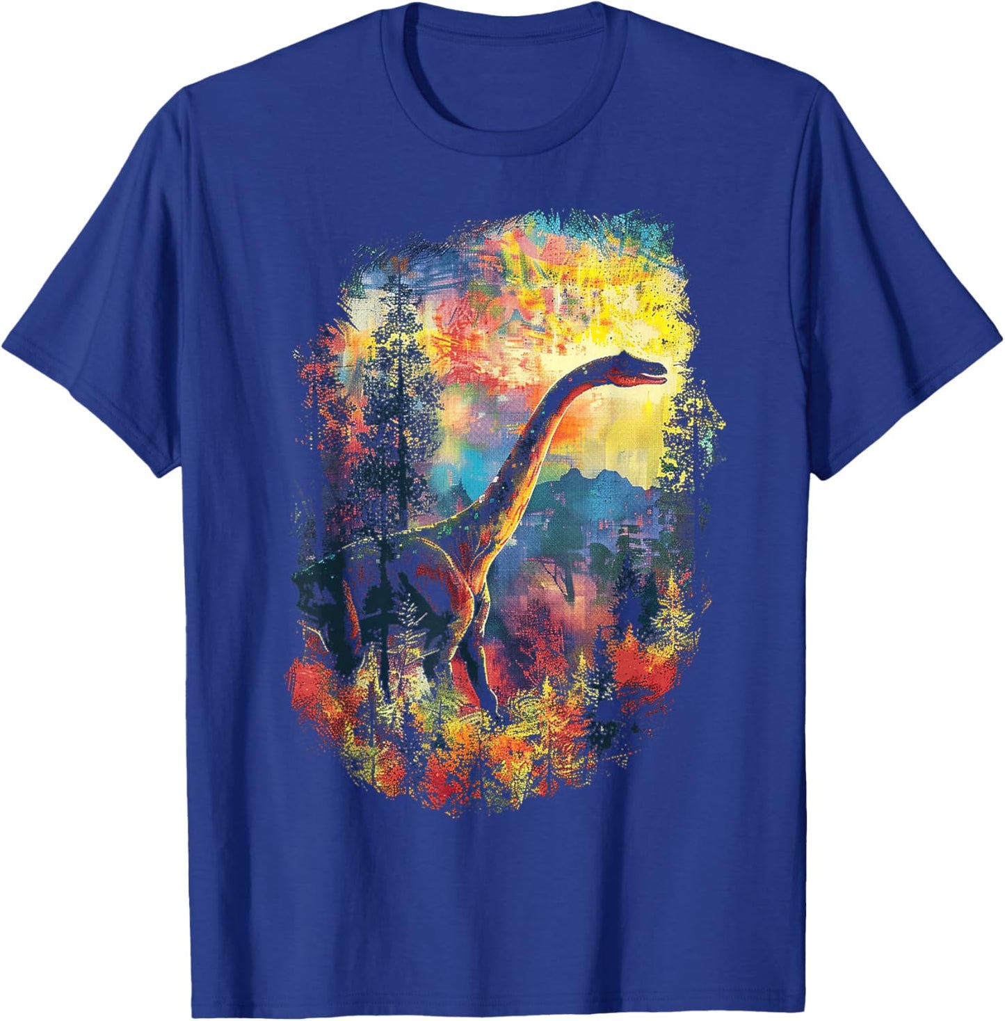 Apatosaurus Dinosaur Motif Artwork Apatosaurus T-Shirt - T-Shirt | Royal