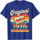 50th Birthday Man Woman 50 Years Deco 1976 Funny Gift T-Shirt - T-Shirt | Royal