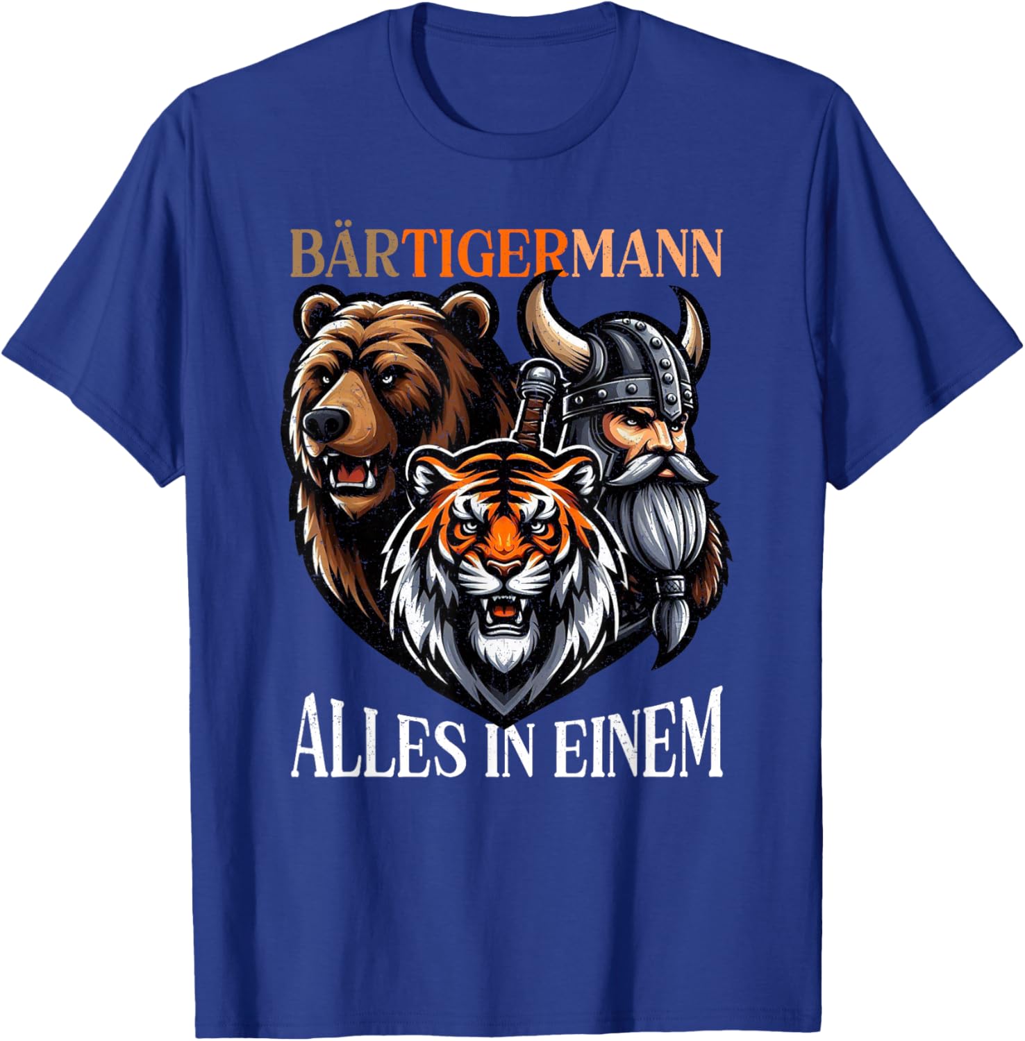 Wikinger Bärtigermann Vollbart Spruch Lustiges Humor Bart T-Shirt - T-Shirt | Royal