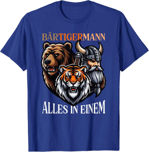 Wikinger Bärtigermann Vollbart Spruch Lustiges Humor Bart T-Shirt - T-Shirt | Royal