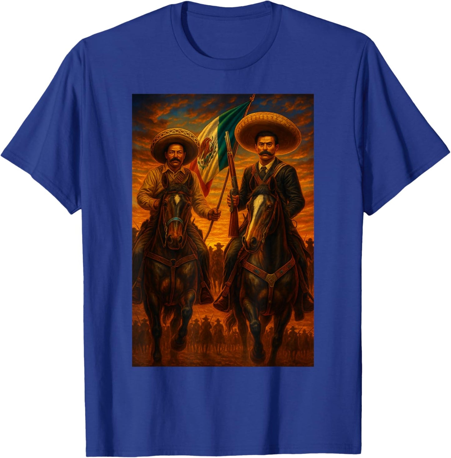 Zapata Villa CABALLOS Sunset T-Shirt - T-Shirt | Royal