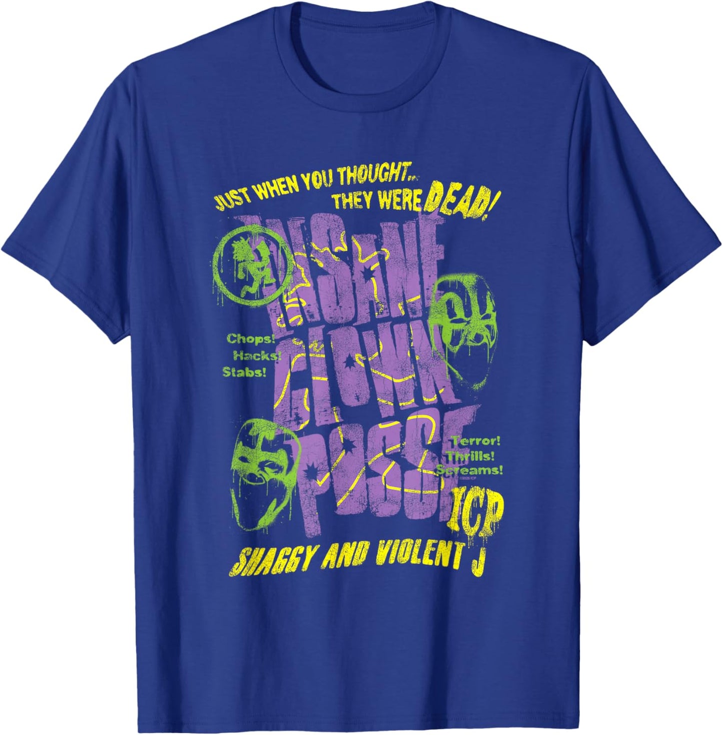 ICP Chops! Hacks! Stabs! Graffiti Collage Horror Hip Hop T-Shirt - T-Shirt | Royal