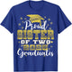Proud Sister of Two 2025 Graduates Graduation family T-Shirt - T-Shirt | Royal