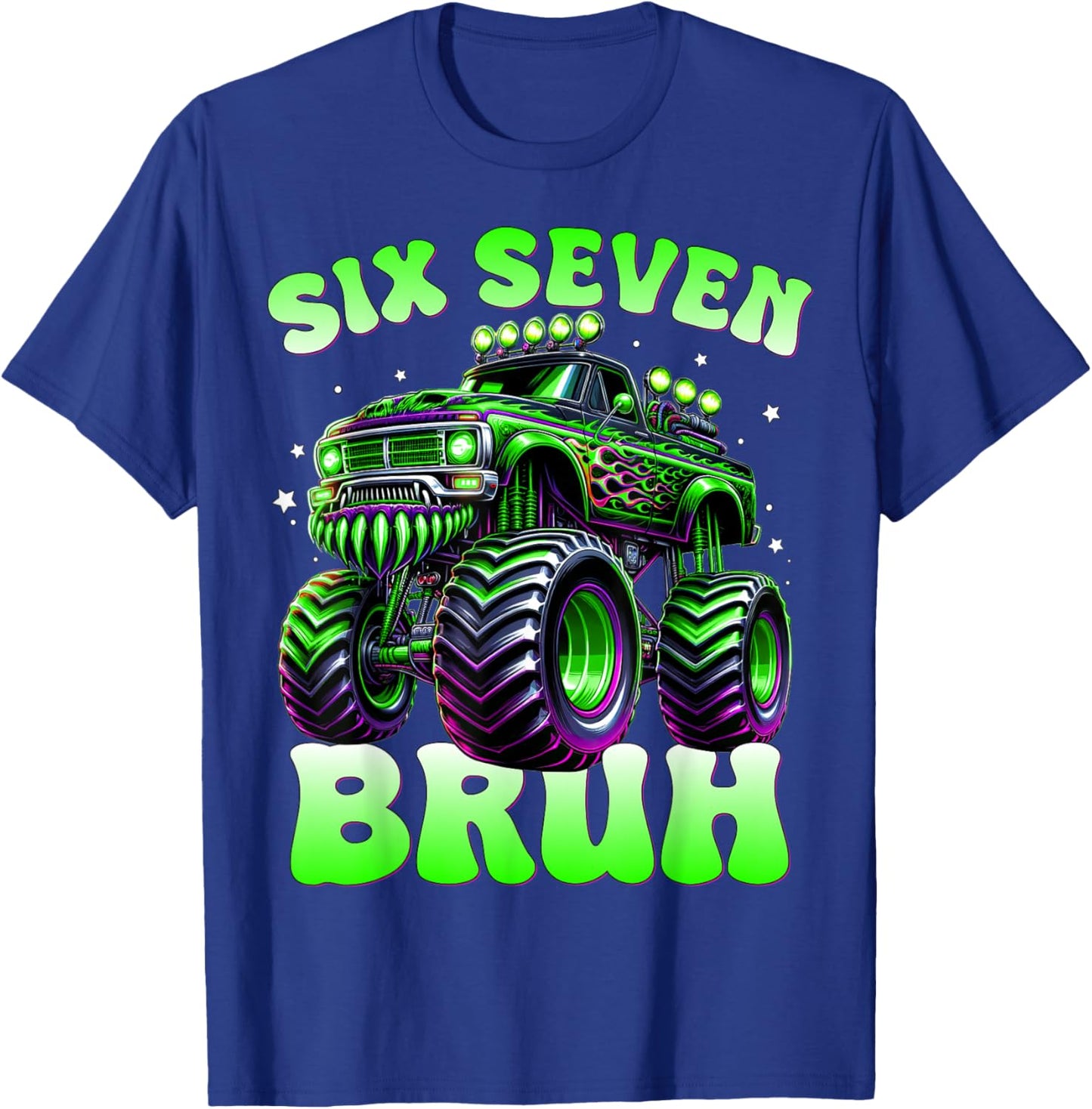 67 Meme 6 7 Bruh Truck Six Seven Bruh Funny Boys T-Shirt - T-Shirt | Royal
