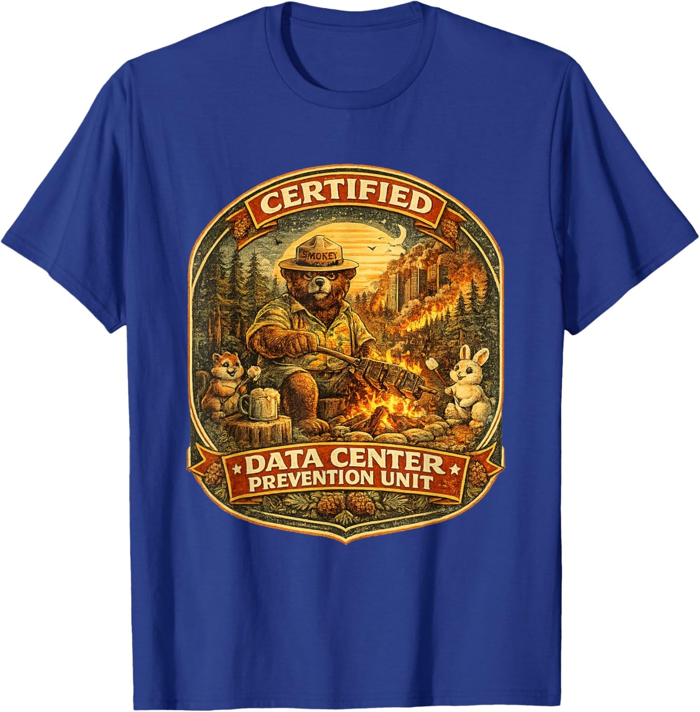 Anti Surveillance AI Data Centers Environmental Protest T-Shirt - T-Shirt | Royal
