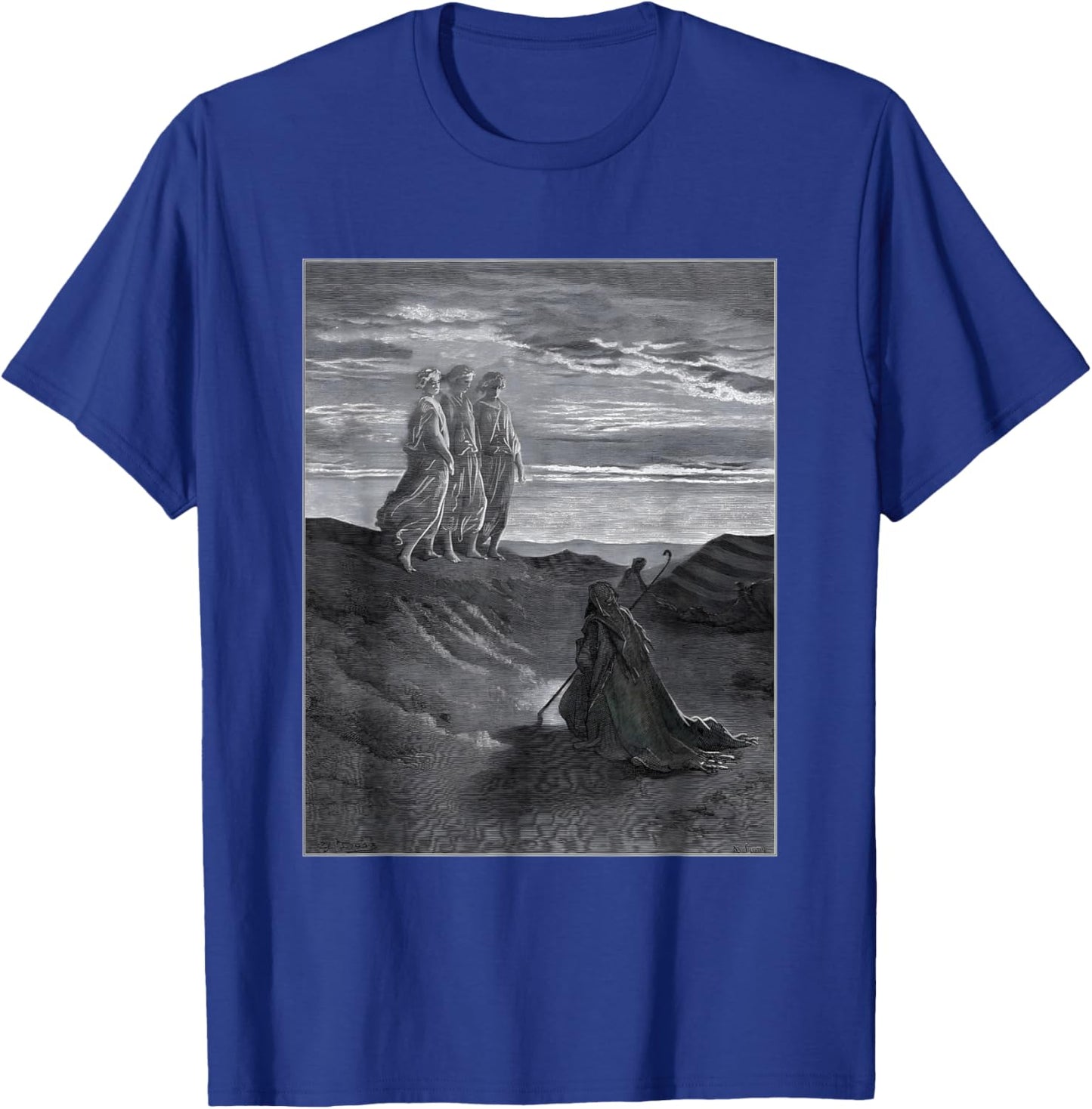 Abraham, God and Two Angels by Gustave Dore (1852) T-Shirt - T-Shirt | Royal
