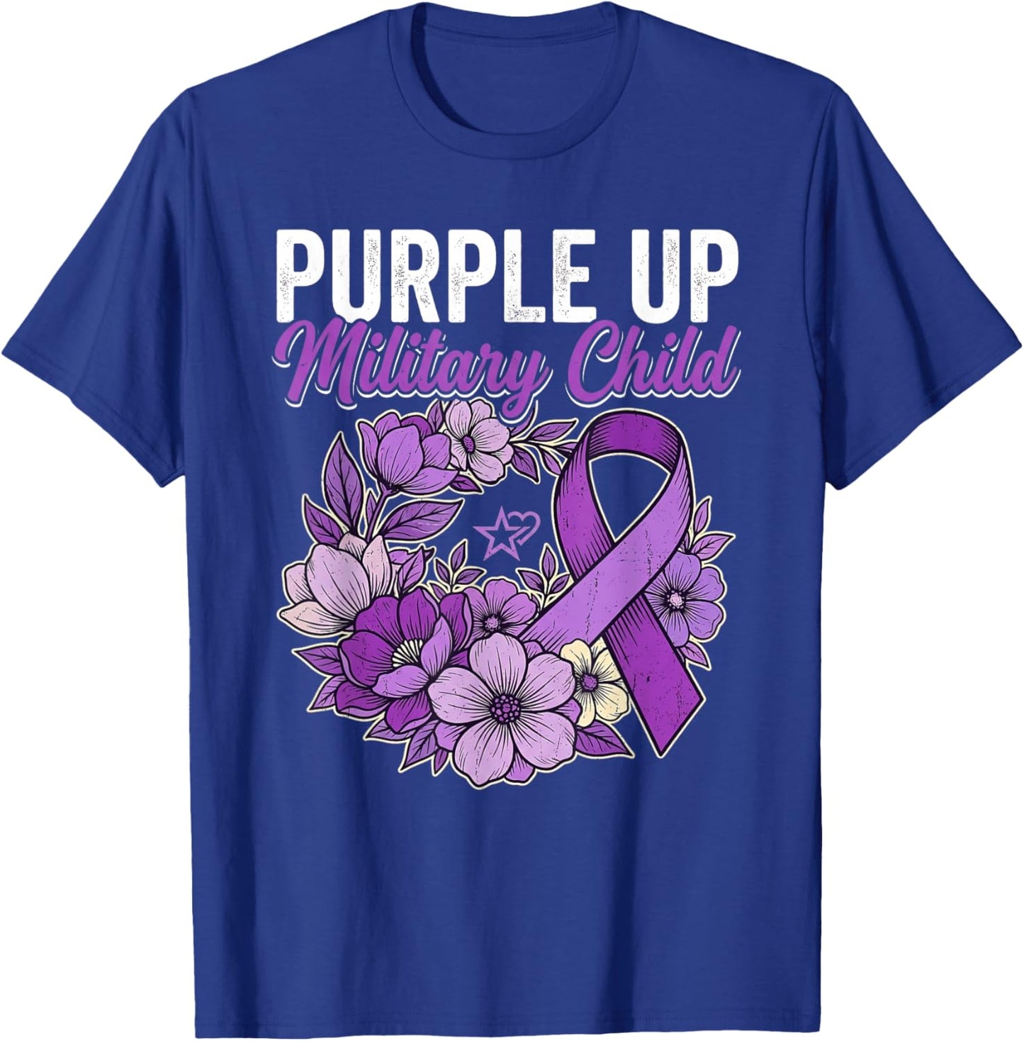 Month of The Military Child Purple up for Military T-Shirt - T-Shirt | Royal