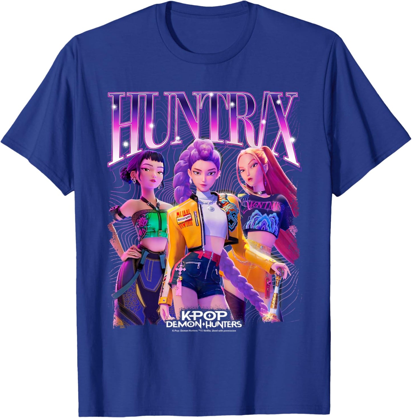 Kpop Demon Hunters Huntrix Bootleg Officially Licensed T-Shirt - T-Shirt | Royal