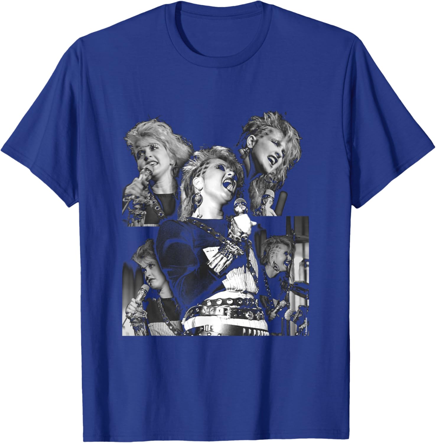 Singer Cyndi Lauper Live Montage by Allan Ballard T-Shirt - T-Shirt | Royal