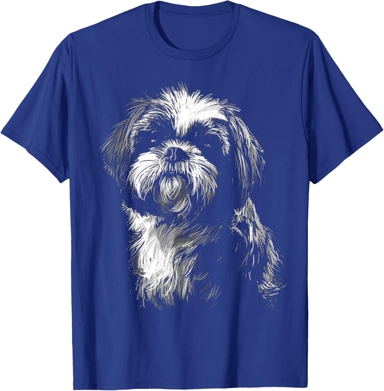 Shih Tzu Graphic Pet Illustration Dog Shih Tzu T-Shirt - T-Shirt | Royal