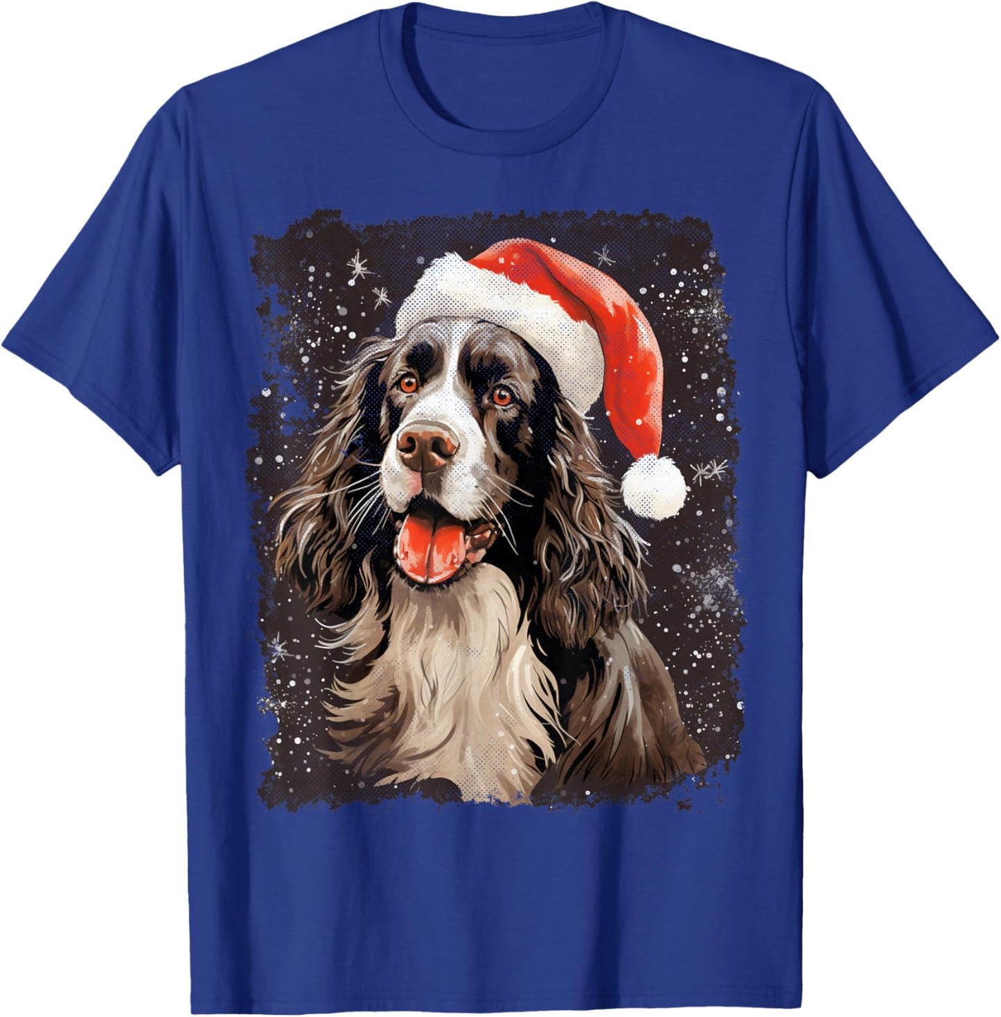 English Springer Spaniel Christmas Dog T-Shirt - T-Shirt | Royal