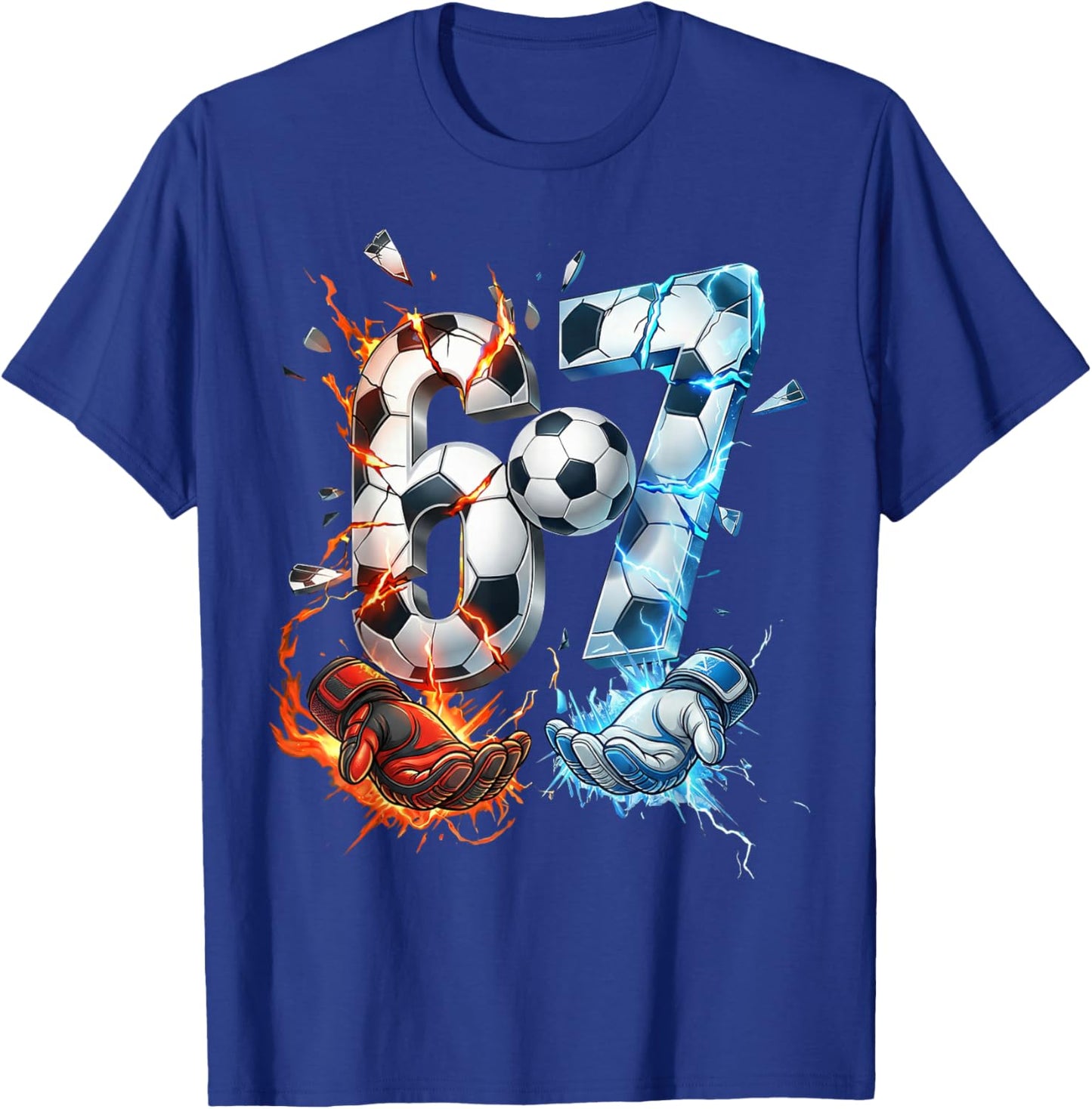 67 Fußball Sechs Sieben 6 7 Meme 67 Italian Brainrot T-Shirt - T-Shirt | Royal