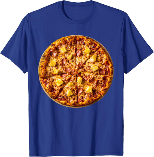 Huge Hawaiian Pizza Graphic for Birthdays, Costumes and Fun T-Shirt - T-Shirt | Royal