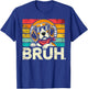 Bruh Retro Vintage 80s Dog Sunglasses BRUH Funny Bruh Beagle T-Shirt - T-Shirt | Royal