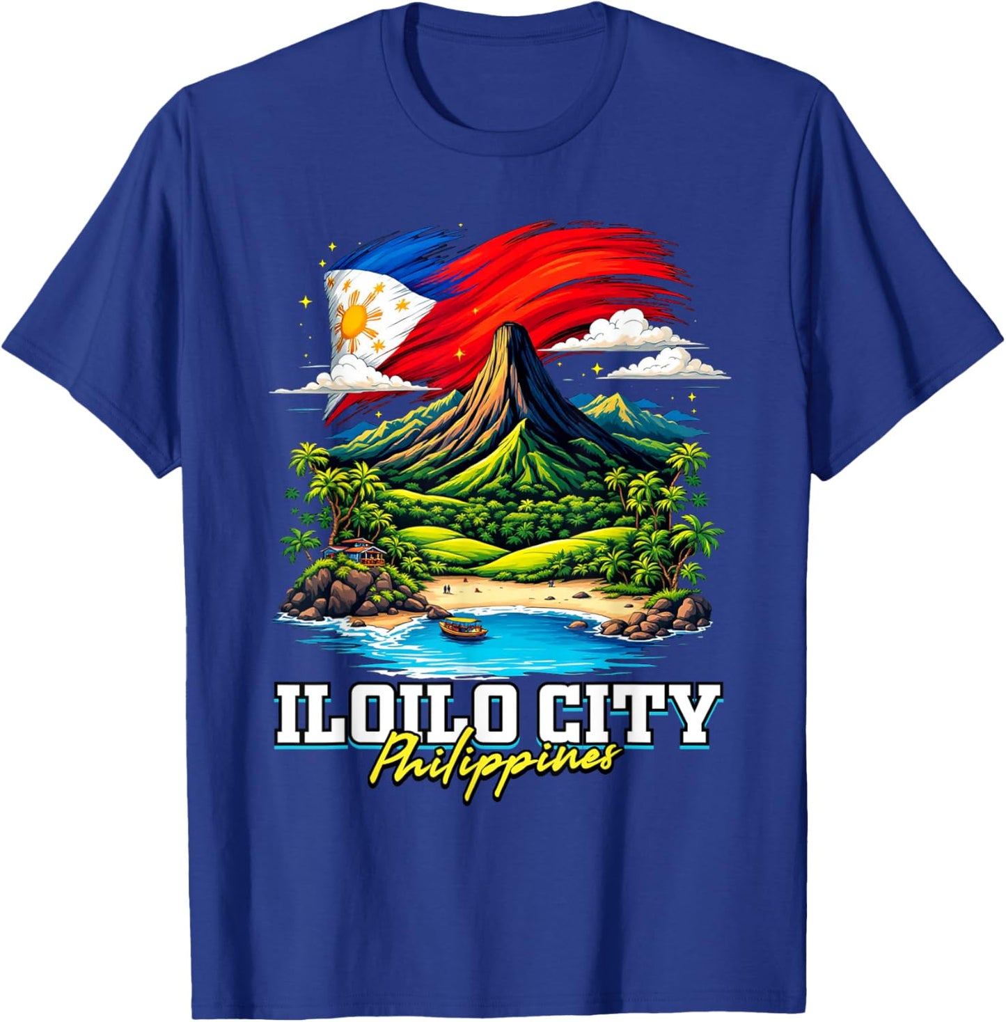 Iloilo City Philippines Souvenir Filipino Flag T-Shirt - T-Shirt | Royal