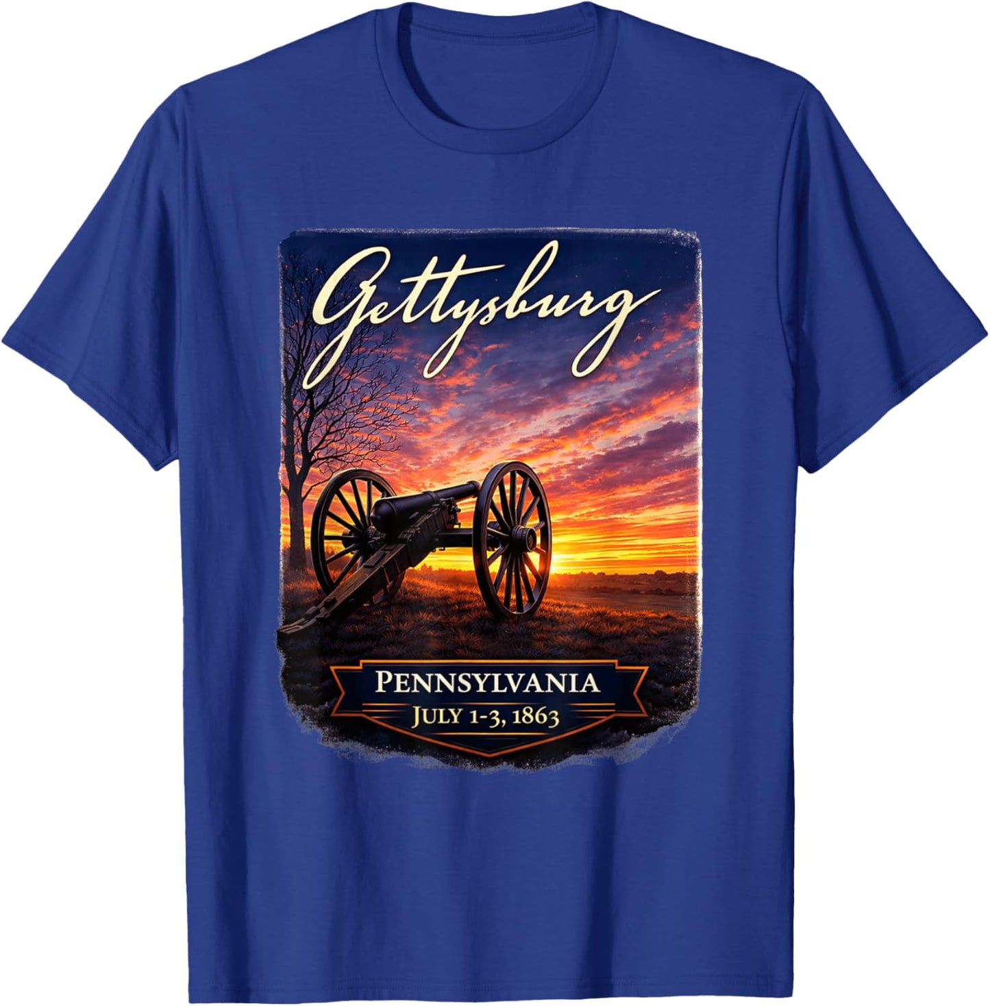 Gettysburgs National Parks Battlefield Tours Historical Joke T-Shirt - T-Shirt | Royal