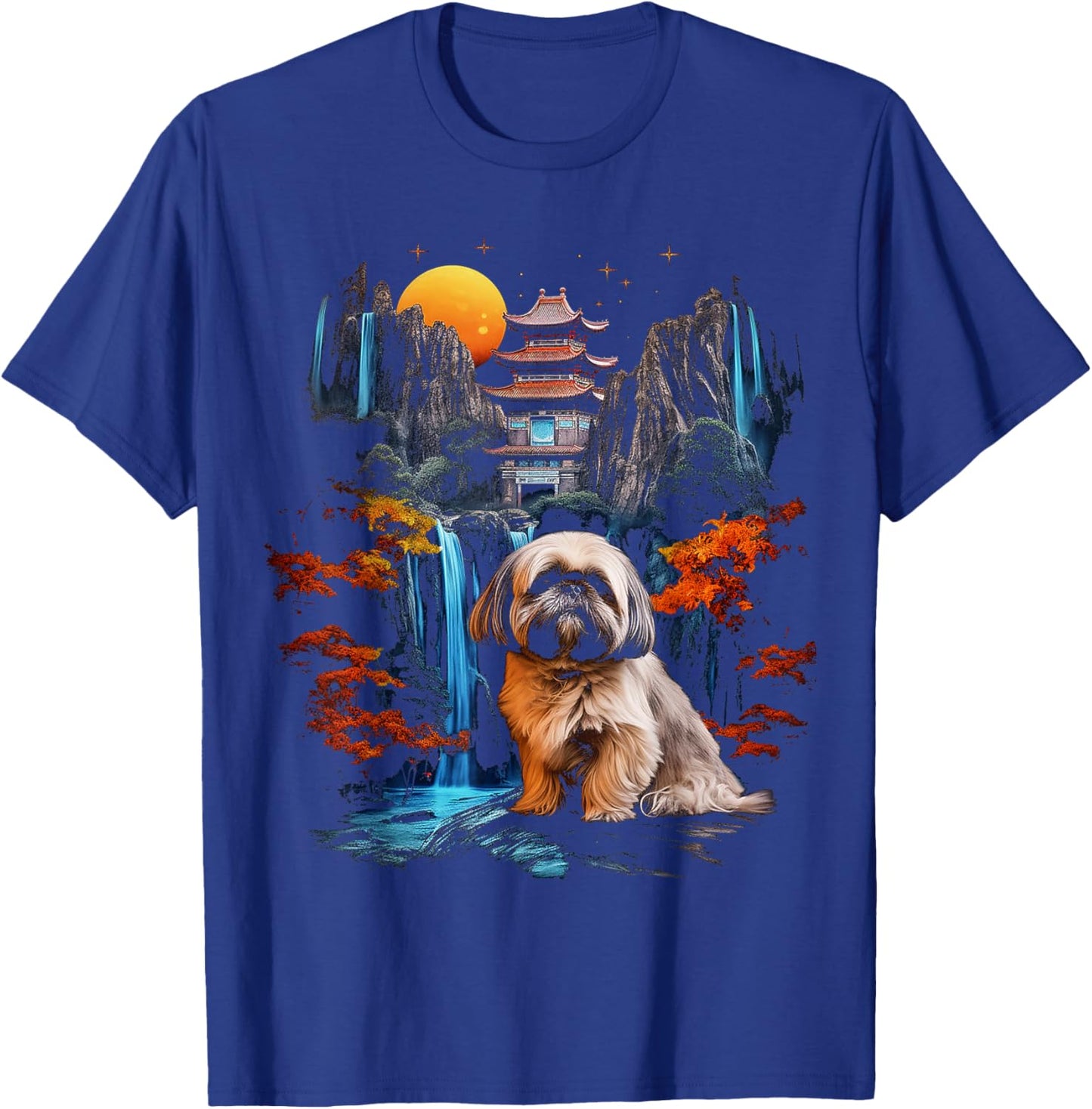 Shih Tzu Motif Pet Art Dog Shih Tzu Men Women Kids T-Shirt - T-Shirt | Royal