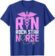 RN Rock Star Nurse - Nursing Stethoscope Registered Nurse T-Shirt - T-Shirt | Royal
