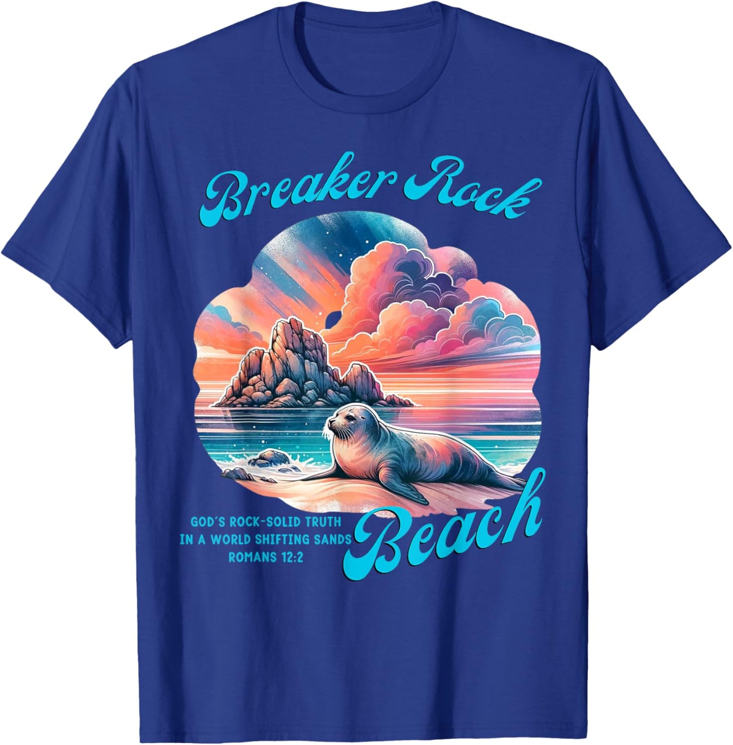 Breaker Rock Beach God's Rock-Solid Truth VBS Christian 2024 Women Girls Kids T-Shirt - T-Shirt | Royal