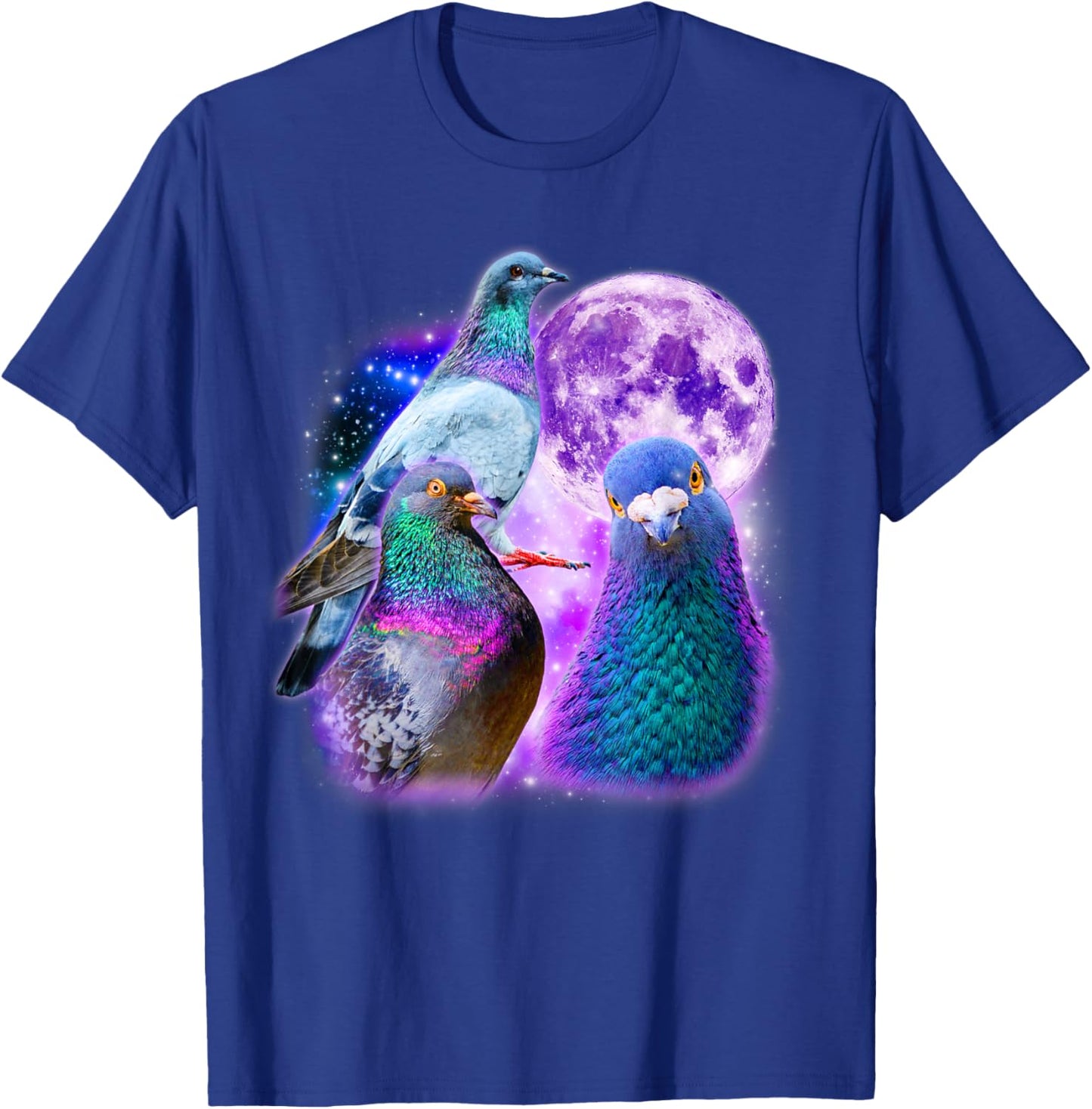 DREI Tauben Lustige Tauben Mond Meme Witz Ironisch Sarkastisch T-Shirt - T-Shirt | Royal